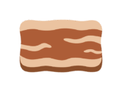 焼いた、牛バラ肉スライスのアイコンの無料イラスト｜透過PNG・商用利用OK