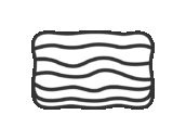 豚バラ肉スライスのアイコン（線画）の無料イラスト｜透過PNG・商用利用OK