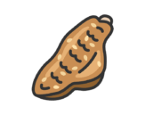 手羽中の唐揚げのアイコン（線画カラー）の無料イラスト｜透過PNG・商用利用OK