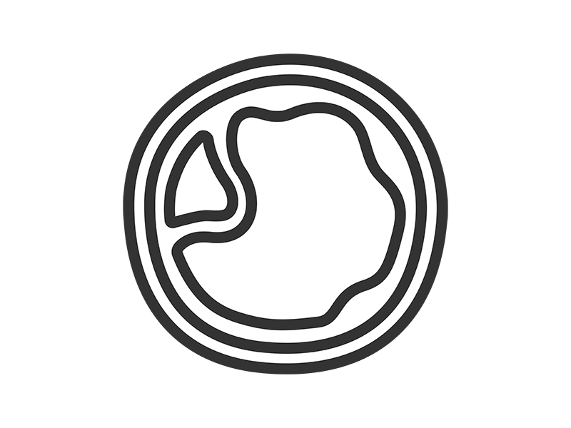 スライスハムのアイコン(線画)の無料イラスト|透過PNG・商用利用OK