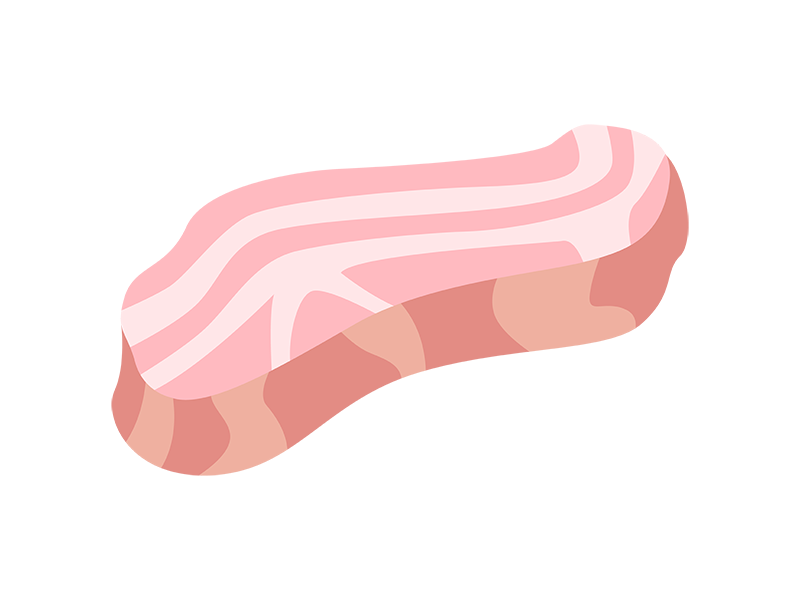 ブロックベーコンのアイコンの無料イラスト|透過PNG・商用利用OK