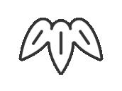 竹の葉のアイコン（線画）の無料イラスト｜透過PNG・商用利用OK