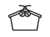 神社の絵馬のアイコン（線画）の無料イラスト｜透過PNG・商用利用OK