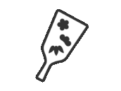 羽子板のアイコン（線画）の無料イラスト｜透過PNG・商用利用OK