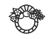 正月のしめ縄のアイコン（線画）の無料イラスト｜透過PNG・商用利用OK