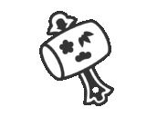 打ち出の小槌のアイコン（線画）の無料イラスト｜透過PNG・商用利用OK