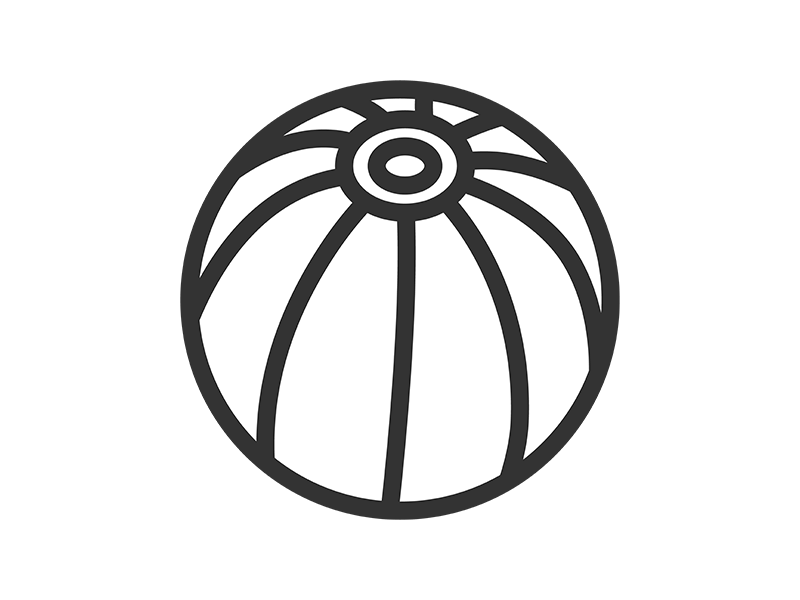 手毬のアイコン(線画)の無料イラスト|透過PNG・商用利用OK