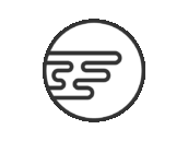 和風の太陽と雲のアイコン（線画）の無料イラスト｜透過PNG・商用利用OK