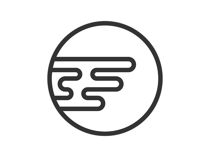 和風の太陽と雲のアイコン(線画)の無料イラスト|透過PNG・商用利用OK