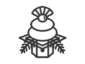 鏡餅のアイコン（線画）の無料イラスト｜透過PNG・商用利用OK