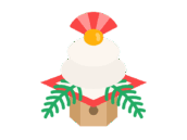 鏡餅のアイコンの無料イラスト｜透過PNG・商用利用OK