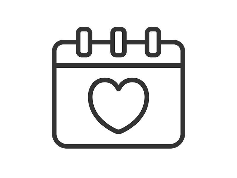 記念日の日のカレンダーのアイコン（線画）の無料イラスト｜透過PNG・商用利用OK