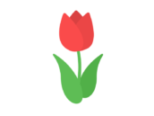 チューリップの花のアイコンの無料イラスト｜透過PNG・商用利用OK