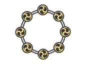 雷太鼓のアイコン（線画カラー）の無料イラスト｜透過PNG・商用利用OK