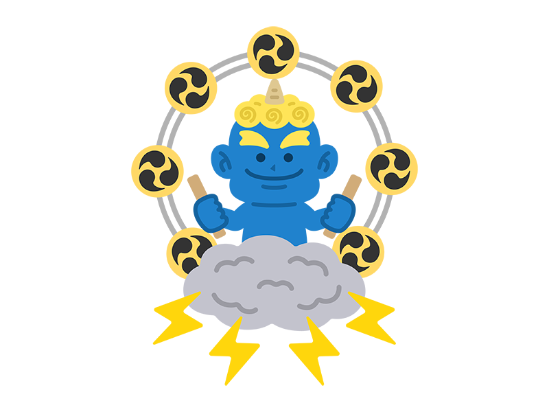 Free illustration of blue demon lightning icon
