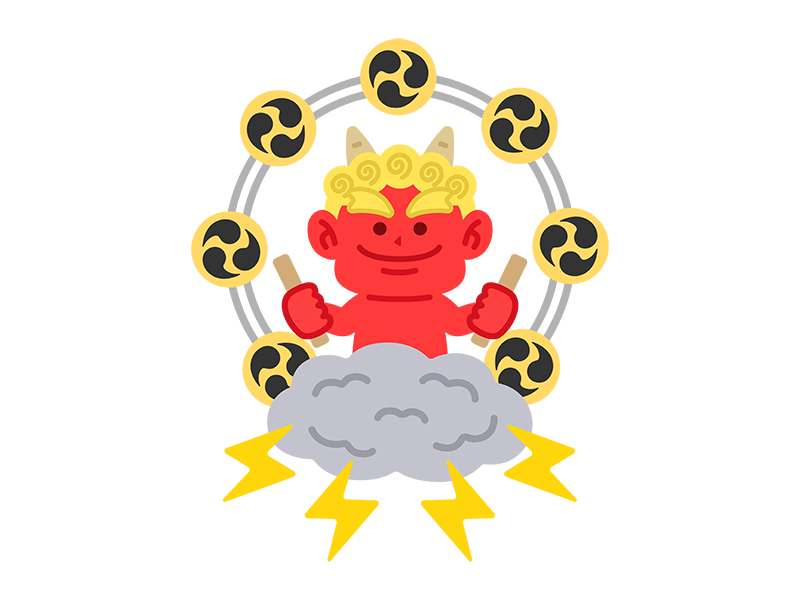 Free illustration of red demon thunder icon