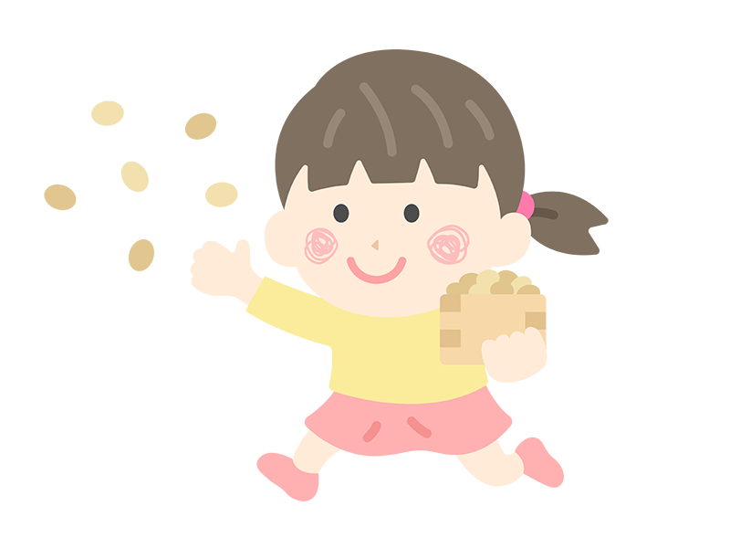Free illustration of a girl icon throwing beans