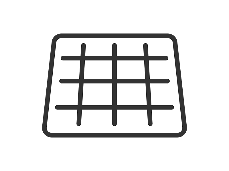 広げた、レジャーシートのアイコン（線画）の無料イラスト｜透過PNG・商用利用OK