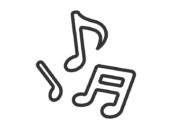 音符のアイコン（線画）の無料イラスト｜透過PNG・商用利用OK