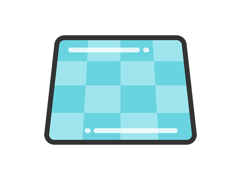 広げた、レジャーシートのアイコン（線画カラー）の無料イラスト｜透過PNG・商用利用OK