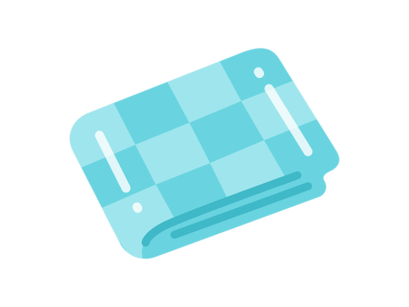 畳んだ、レジャーシートのアイコンの無料イラスト｜透過PNG・商用利用OK