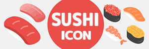 Sushi Icon Illustration Collection