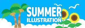 Summer Illustration Materials Collection