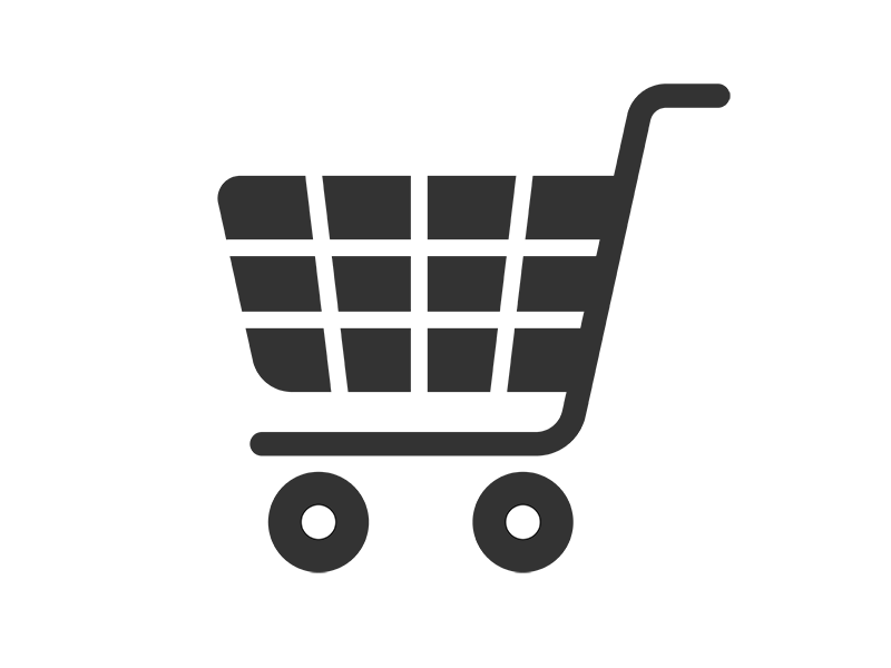 ショッピングカートのシルエットアイコン01の無料イラスト｜透過PNG・商用利用OK