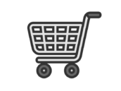 ショッピングカートのアイコン（線画カラー）の無料イラスト｜透過PNG・商用利用OK