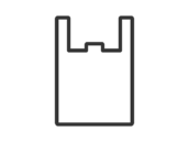 レジ袋のアイコン（線画）の無料イラスト｜透過PNG・商用利用OK