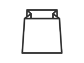 レジの紙袋のアイコン（線画）の無料イラスト｜透過PNG・商用利用OK