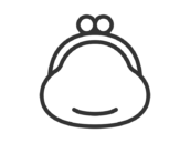 がま口財布のアイコン（線画）の無料イラスト｜透過PNG・商用利用OK