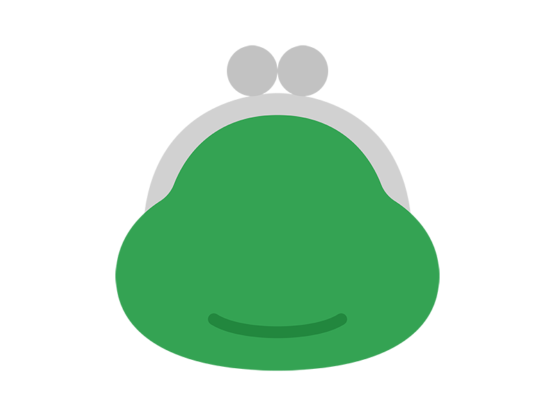 がま口財布のアイコンの無料イラスト｜透過PNG・商用利用OK