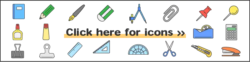 Special Feature on Stationery and Office Supplies Icon Illustration Materials