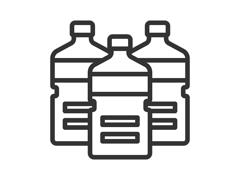 スーパーの水ペットボトルのアイコン（線画）の無料イラスト｜透過PNG・商用利用OK