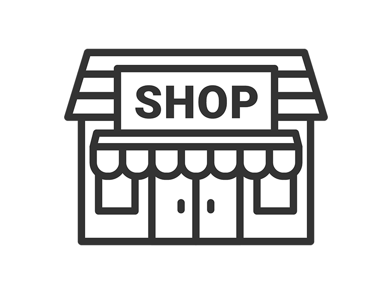 ショップのアイコン（線画）