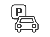 駐車場のアイコン（線画）の無料イラスト｜透過PNG・商用利用OK