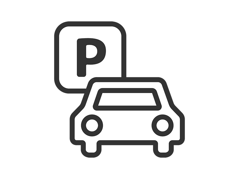 駐車場のアイコン（線画）の無料イラスト｜透過PNG・商用利用OK