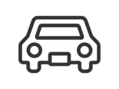 正面から見た、自動車アイコン（線画）の無料イラスト｜透過PNG・商用利用OK