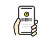 スマホのバーコード決済アイコン（線画カラー）の無料イラスト｜透過PNG・商用利用OK