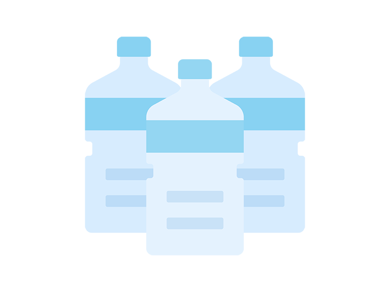スーパーの水ペットボトルのアイコンの無料イラスト｜透過PNG・商用利用OK