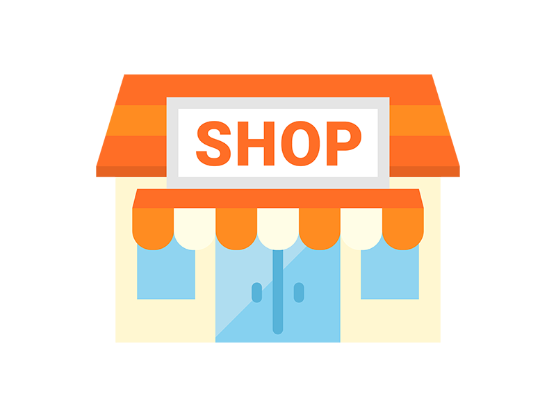 ショップのアイコンの無料イラスト｜透過PNG・商用利用OK