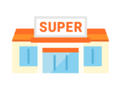 スーパーマーケットのアイコンの無料イラスト｜透過PNG・商用利用OK