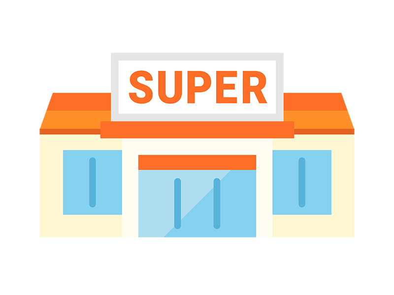 スーパーマーケットのアイコンの無料イラスト｜透過PNG・商用利用OK