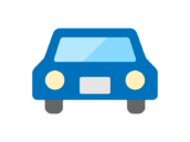 正面から見た、自動車アイコンの無料イラスト｜透過PNG・商用利用OK