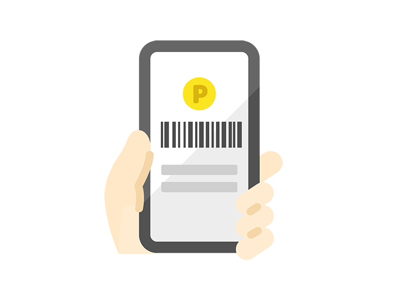 スマホのバーコード決済アイコンの無料イラスト｜透過PNG・商用利用OK