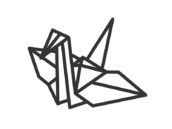 折り鶴のアイコン（線画）の無料イラスト｜透過PNG・商用利用OK