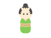男性のこけしのアイコンの無料イラスト｜透過PNG・商用利用OK