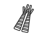 こどもの日の「ちまき」のアイコン（線画）の無料イラスト｜透過PNG・商用利用OK