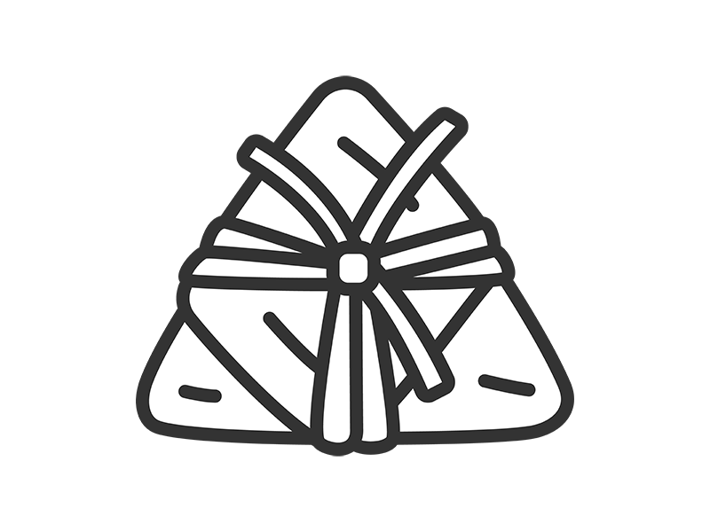 Free illustration of chimaki icon (line drawing)